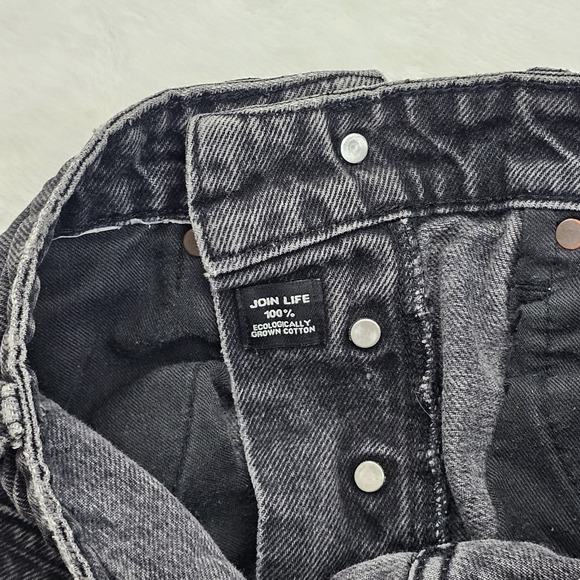 Zara Jeans Womens Size 0 Fay Hem High RIse Denim Button Fly Emo Punk Grunge - Picture 4 of 9